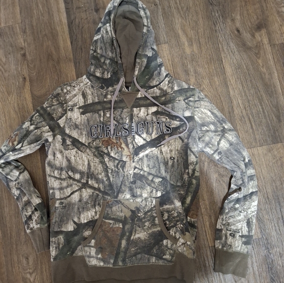 Girls with Guns Camouflage Pullover Hoodie. - Picture 3 of 11
